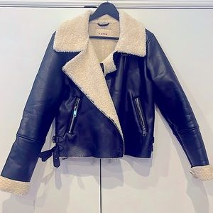 BLANKNYC Sherpa Lined Moto Jacket